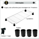 Ver imagem 5 de Kit Prateleira Avulsa para Estante Aço Aramado Uteall 90x35