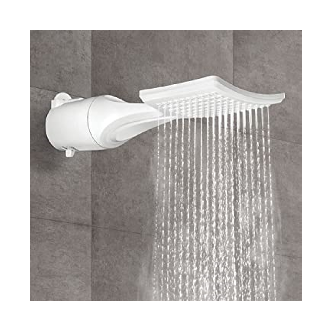 Chuveiro Ducha Elétrico Quadrado Branco Loren Shower 4t:127v/5500w