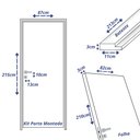 Ver imagem 3 de Kit Porta de Madeira Postigo 210x82cm Batente 11cm Eco Uniportas Abertura Esquerda
