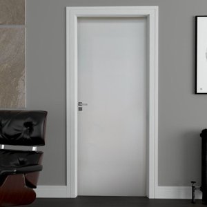 Kit Porta de Madeira 210x72cm Batente 9,5cm Lisa Primer Uniportas 