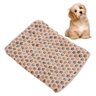 Tapete de Cama para Cachorro Coberto de Lã Quente Macio - Marrom-claro - 2