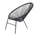 Ver imagem 4 de Poltrona Acapulco Preta Design Icônico Conforto Ergonômico e Estrutura Resistente