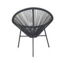 Ver imagem 2 de Poltrona Acapulco Preta Design Icônico Conforto Ergonômico e Estrutura Resistente