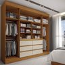 Guarda-roupa Casal Honey 4 Portas 6 Gavetas com Espelho - Panorama Móveis - 2