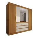 Ver imagem 3 de Guarda-roupa Casal Honey 4 Portas 6 Gavetas com Espelho - Panorama Móveis