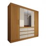 Guarda-roupa Casal Honey 4 Portas 6 Gavetas com Espelho - Panorama Móveis - 3