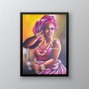 Ver imagem 1 de Quadro Umbanda Orixá Obá 45x34cm:madeira Preta