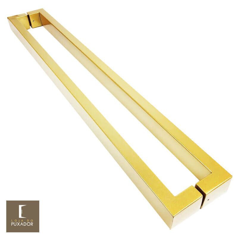 Puxador Para Portas Duplo em Aço Inox 304 Modelo Hércules Dourado ...