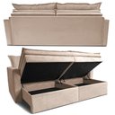 Ver imagem 7 de Sofá sem Caixa Retrátil Baú 1,80m Cama Inbox Secret Suede Velusoft Bege