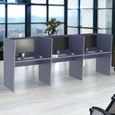 Ver imagem 2 de Call Center para Trabalho 3 Lugares Guiche Office 3 Lugares Irlanda Azul Casah