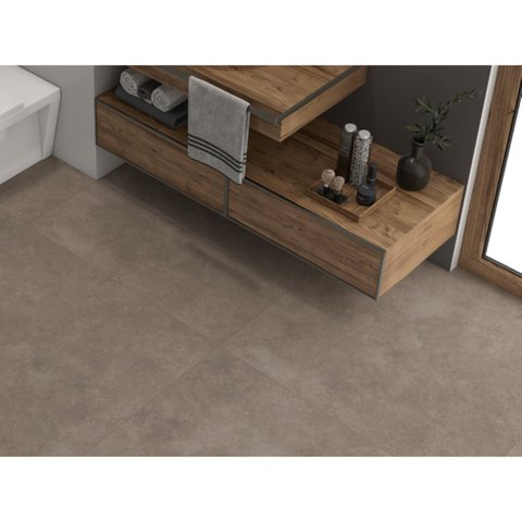 Piso Vinilico Colado Placa Nobile Studio 2mm Ruffino Cinza/Cimento Queimado