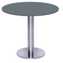 Ver imagem 1 de Mesa Beta Big Inox 75 Cm (alt) Disco Redondo Tampo Mdp Redondo 70 Cm (larg) X 2,50 Cm (alt) Grafito
