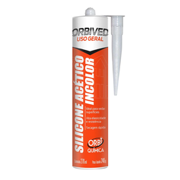 Adesivo de Silicone Acético Incolor Orbived Uso Geral 240g - 2