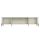 Ver imagem 4 de Rack para TV 260cm com 4 Portas Lisas 100% MDF e Pés em Metal Bege Luna/Bronze