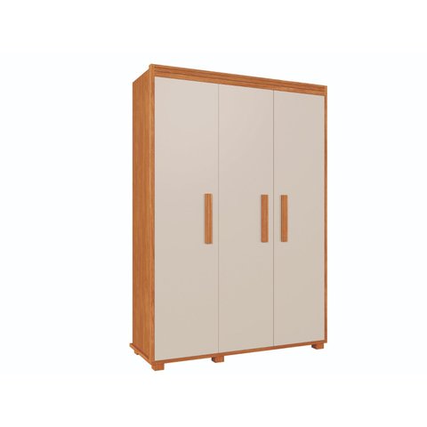Guarda Roupa Multiuso Quarto Solteiro Belize 100% Mdf - Nature/offwhite