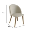 Ver imagem 4 de Cadeira para Sala de Jantar Estofada Ergonômica Madeira Maciça Ediane Bege Yescasa