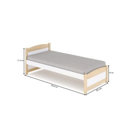 Cama Solteiro Madeira Maciça/mdf Teen Casatema - 3