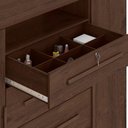 Ver imagem 5 de Comoda 4 Gavetas 2 Portas 1 Nicho com Rodizios Versa 135 cm Jacaranda Zanz