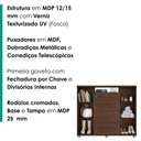 Ver imagem 4 de Comoda 4 Gavetas 2 Portas 1 Nicho com Rodizios Versa 135 cm Jacaranda Zanz