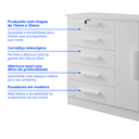 Ver imagem 5 de Cômoda 5 Gavetas e Chave Zeus