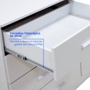 Ver mais imagens de Cômoda com Sapateira e 5 Gavetas com Chave e Divisória Porta-Treco Tampo MDF Zeus Branca