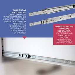 Cômoda 5 Gavetas e Chave Zeus - 10