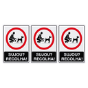 Ver imagem 1 de Combo 10 Placas de Sinalização Sujou Recolha 15x20 Acesso - P-36 F9e
