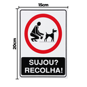 Ver imagem 2 de Combo 10 Placas de Sinalização Sujou Recolha 15x20 Acesso - P-36 F9e