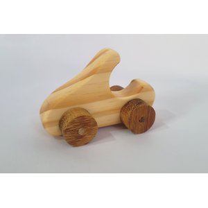 Carrinho de Madeira Maciça 4. Brinquedo Artesanal e Decoração.