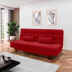 Sofá Cama para Sala de Estar 3 Lugares 190 Cm Sofanete - 1