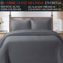 Ver imagem 2 de Cobreleito Queen Size 300 Fios Melynda Bordado Super Elegante:cinza
