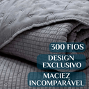 Ver imagem 3 de Cobreleito Queen Size 300 Fios Melynda Bordado Super Elegante:cinza