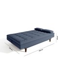 Ver imagem 4 de Sofá Cama 3 Lugares 190 cm Sofanete Nabalina Azul