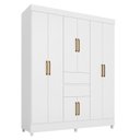Ver imagem 2 de Guarda Roupa Casal Munique 8 Portas + 2 Gavetas - Demóbile:branco