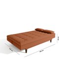 Ver imagem 4 de Sofá Cama 3 Lugares 190 cm Sofanete Nabalina Laranja Terracota
