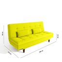 Ver imagem 3 de Sofá Cama 3 Lugares 190 Cm Sofanete Nabalina Amarelo