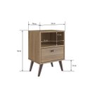 Ver imagem 3 de Mesa de Cabeceira Marrom com Gaveta - Completa Móveis