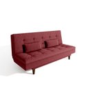 Ver mais imagens de Sofá Cama 3 Lugares 190 cm Sofanete Nabalina Vermelho Vinho
