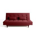 Ver imagem 5 de Sofá Cama 3 Lugares 190 cm Sofanete Nabalina Vermelho Vinho