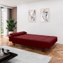 Ver imagem 2 de Sofá Cama 3 Lugares 190 cm Sofanete Nabalina Vermelho Vinho