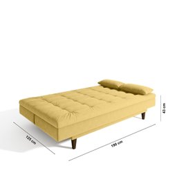 Sofá Cama 3 Lugares 190 Cm  Sofanete Nabalina - 4