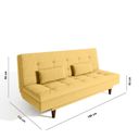 Ver imagem 3 de Sofá Cama 3 Lugares 190 Cm Sofanete Nabalina Amarelo Mostarda