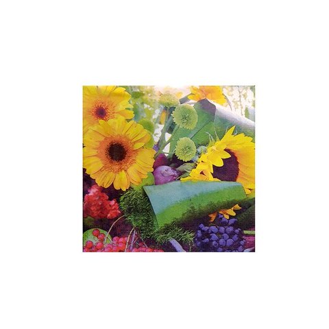 Guardanapo de Papel Decorado Folha Tripla 20 Unidades:girassol