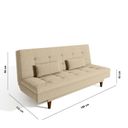 Ver imagem 3 de Sofá Cama 3 Lugares 190 Cm Sofanete Nabalina Bege
