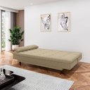 Ver imagem 2 de Sofá Cama 3 Lugares 190 cm Sofanete Nabalina Bege