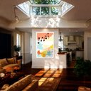 Ver imagem 4 de Quadro Canvas Boho Pastel Minimalista 70x50cm Mold Preta