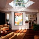 Ver imagem 5 de Quadro Canvas Boho Pastel Minimalista 70x50cm Mold Preta