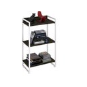 Ver imagem 2 de Estante de Livros Industrial Aço 60CMX104CM 3 Prateleiras Kuadra Marrom