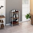 Ver imagem 6 de Estante de Livros Industrial Aço 60CMX104CM 3 Prateleiras Kuadra Marrom