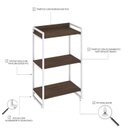 Ver imagem 5 de Estante para Livros Industrial 104cmx60cm 3 Prateleiras Kuadra